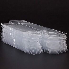 50 PCS Plastic Toy Car Model Display Boxes 1/64 Scale Transparent PVC Toy Car Display Case Clear Vehicle Model Car Organizer Box Protector Covers Cases for Collectors Storage Display