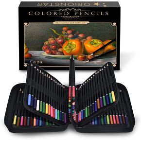Orionstar Professional Colored Pencils Set of 72 Color Pencils with Zipper Case, Luminance Map Pencils by Numbers with Premium Soft Core for Adult Artists Women, Blending Drawing for Coloring Book