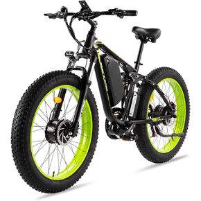 1500W Electric Bike for Adults, 26" Fat Tire Electric Mountain Bicycle, 48V 22.4Ah Removable Li-Ion Battery, Max 30.5Mph E-Bike Snow Beach,Electric Bicycle with 7 Speed Suspension Fork