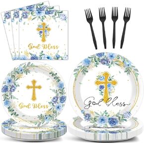 Fairytale Plates and Napkins Once Upon a Time Tableware Set Girl Princess Plates Old Opening Book Dinnerware Floral Castle Plate for Birthday Party Wedding Baby Shower Decoration Supplies Serve 24