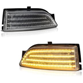 [Sequential Turn Signal] For 2019-2023 Ford Ranger Amber LED Strips Side Mirror Indicator Light Blinker Lamp Replacement, Driver & Passenger Side