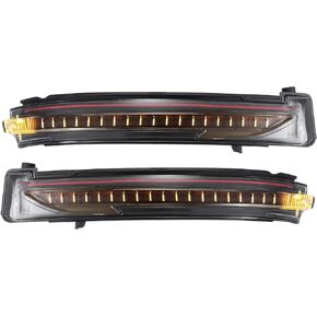 X AUTOHAUX 1 Pair Car LED Front Left Right Side Mirror Turn Signal Light 26165-4BA0C 26160-4BA0C for Nissan Rogue 2014 2015 2016 2017 2018