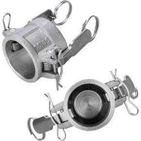 ZHCONO 2PCS Camlock Fittings Type DC 3Inch Camlock Couplings Dust Cap Al Cam Groove Hose Fittings (Type DC 3'')