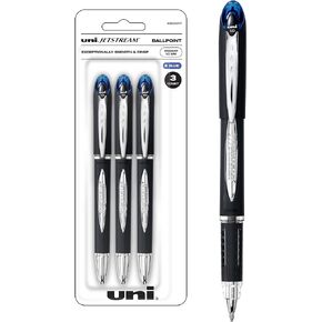 Uniball Jetstream Stick Pen 3 Pack, 1.0mm Medium Black Pens, Wirecutter Best Pen, Ballpoint Pens, Ballpoint Ink Pens | Office Supplies, Ballpoint Pen, Colored Pens, Fine Point, Smooth Writing Pens