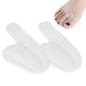 Toe Separator, Toe Straightener Spacers, Bunion Corrector Orthotics Hammer Toe Straightener, Hallux Valgus Bunion Corrector Silicone Toe Separator Toe Spacers for Foot Care (S)