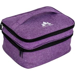 Aroma Outfitters Double-Layer Essential Oil Organizer: Holds 30 Bottles (5ml-30ml) and Roller Bottles - Perfect for Home or Travel.