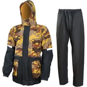 Rain Suit for Men Women, Waterproof Breathable Raincoat, Hooded Lightweight Reflective Rain Jacket with Pants Gear