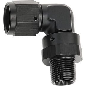 AC PERFORMANCE Black Aluminum 90 degree -6 AN AN6 Female To 1/4" NPT Male Swivel Adapter Fitting