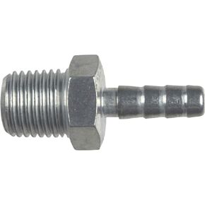 ICT Billet Straight 1/4" NPT Pipe to 1/4" .250" Hose Barb Fitting Bare Aluminum AN840-04-04A