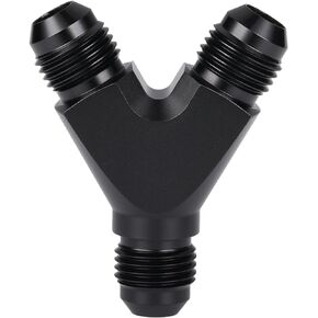 6AN Male Y Block Fitting Splitter Adapter Union Aluminum Black
