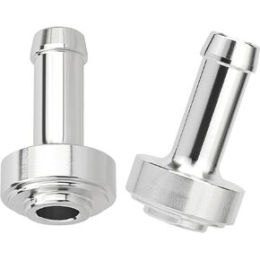 EVIL ENERGY 3/8" Weld On Hose Barb Tail Nipple On Bung Weldable Fitting Adapter Aluminum Pack of 2