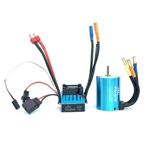 KingVal Replacement 3650 5200KV Sensorless Brushless Motor Shaft 3.175mm with 60A Brushless ESC Compatible with 1/10 RC Car