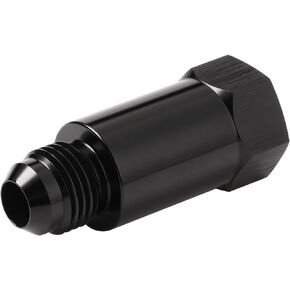 6AN Female to 6AN Male Inline Roll Over Breather Vent Valve Fitting Aluminum Black