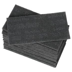 Scotch-Brite Durable Flex Hand Pad, Ultra Fine Grade, Pack of 25, 4.5 in x 9 in, Silicon Carbide, Scuffing, Cleaning, Surface Preparation, Contour Finishing, Gray