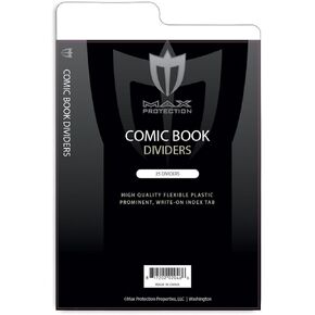 Max Protection 25ct Acid Free Comic Book Dividers for Comic Book Storage Boxes