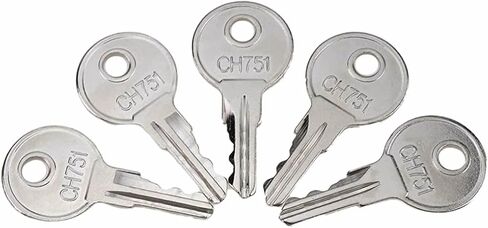 مفاتيح CH751 لمقصورات المركبات الترفيهية، والمعسكرات، وخزائن التخزين، والمقطورات، وأغطية وحدات التحكم، والعربات، ومفاتيح بديلة مثالية (5 قطع) in Kuwait