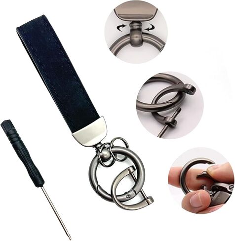 سلسلة مفاتيح من مادة الفراء من VoxifyMe، سلاسل مفاتيح عالمية لسلاسل المفاتيح للرجال والنساء، قابلة للدوران 360 درجة in Kuwait