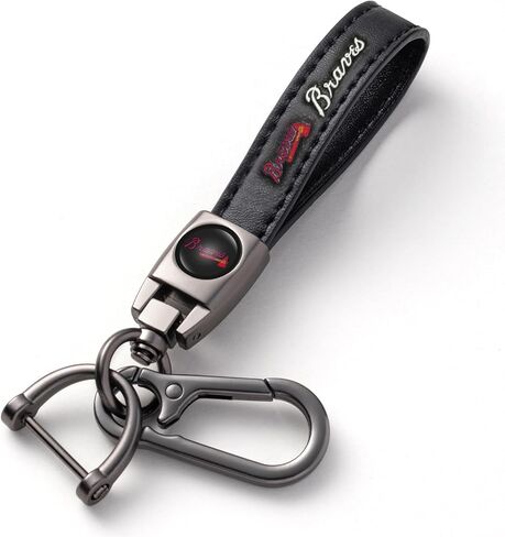 Leather Car Keychain Keyring for Baseball Fans,Car Key Fob Holder Keychain Lanyard,Souvenir/Gifts for Baseball Fans in Saudi Arabia