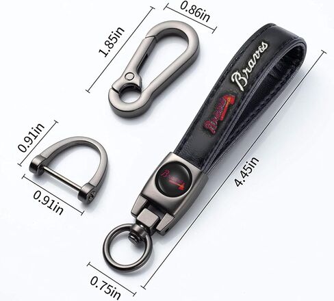 Leather Car Keychain Keyring for Baseball Fans,Car Key Fob Holder Keychain Lanyard,Souvenir/Gifts for Baseball Fans in Saudi Arabia