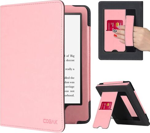 حافظة CoBak Kindle Paperwhite مع حامل - غطاء متين من جلد البولي يوريثان مع خاصية التنبيه التلقائي للنوم، وفتحة للبطاقة، وميزة حزام اليد - يناسب Kindle Paperwhite الجيل الحادي عشر مقاس 6.8 بوصات وإصدار Signature 2021 in Saudi Arabia