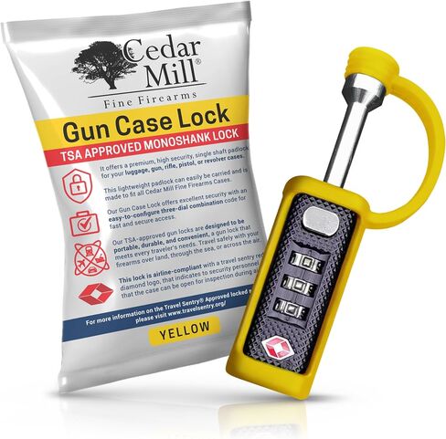 TSA Approved Travel Gun Lock, Cut-Resistant Child-Safe Padlock, White in Saudi Arabia