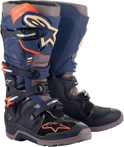 Alpinestars Tech 7 Enduro Drystar Motocross Boots (Black/Night Navy/Warm Grey, 10) in Saudi Arabia