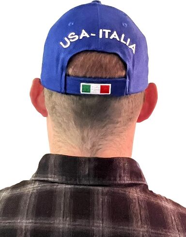 US/Italia Flags Embroidered Baseball Cap – Colorful Italian Hat - Italy Collection of Italian Pride Products at PSILoveItaly in Saudi Arabia