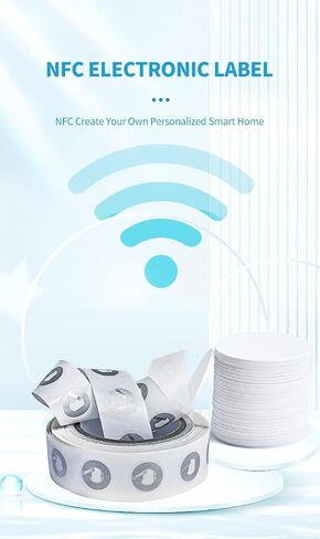 50pcs NFC Stickers NTAG213 Tags 13.56MHz 144 Bytes Memory RFID Tag Blank Rewritable Tag, Compatible with NFC Enabled Devices (Rectangle-50pcs) in Saudi Arabia