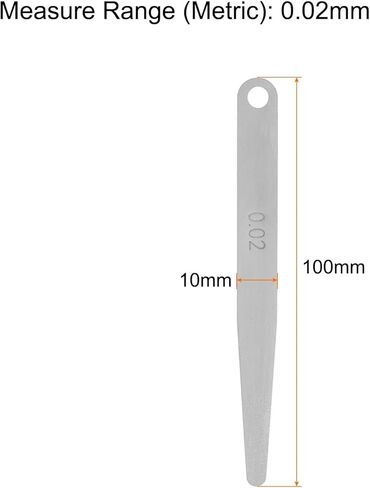HARFINGTON 3pcs Single Blade Feeler Gauge (0.02mm) Thickness 100mm Length Stainless Steel Gauge Metric Gap Measuring Tool for Measurement in Saudi Arabia