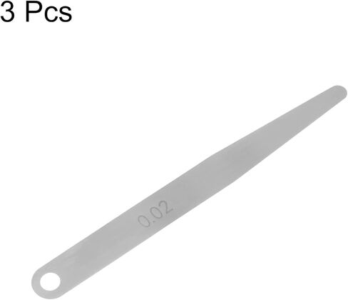 HARFINGTON 3pcs Single Blade Feeler Gauge (0.02mm) Thickness 100mm Length Stainless Steel Gauge Metric Gap Measuring Tool for Measurement in Saudi Arabia