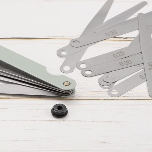 HARFINGTON 3pcs Single Blade Feeler Gauge (0.02mm) Thickness 100mm Length Stainless Steel Gauge Metric Gap Measuring Tool for Measurement in Saudi Arabia