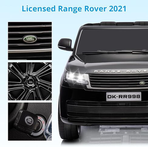 GAOMON 24V 2-Seater Licensed Land Rover Ride On Car Toy w/Parent Remote Control, 3 Speeds, Wireless Music, MP3 Player, Electric Car for Kids Ages 37-95M,Black in Saudi Arabia