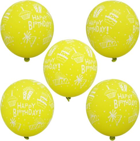 30 قطعة من بالونات عيد الميلاد الوردية مقاس 12 بوصة مطبوعة من اللاتكس مع عبارة "عيد ميلاد سعيد" لتزيين حفلات أعياد ميلاد الأطفال in Kuwait