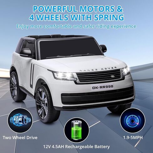 GAOMON 24V 2-Seater Licensed Land Rover Ride On Car Toy w/Parent Remote Control, 3 Speeds, Wireless Music, MP3 Player, Electric Car for Kids Ages 37-95M,Black in Saudi Arabia