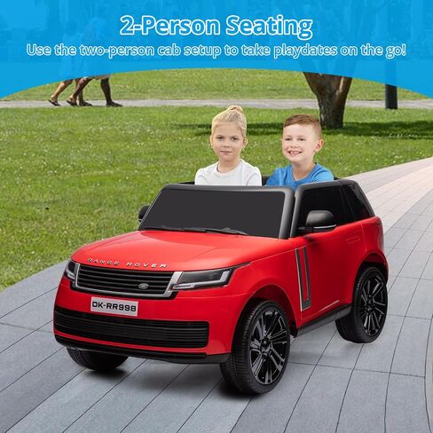 GAOMON 24V 2-Seater Land Rover Ride On Car Toy مع جهاز تحكم عن بعد للوالدين، 3 سرعات، موسيقى لاسلكية، مشغل MP3، سيارة كهربائية للأطفال الذين تتراوح أعمارهم بين 37-95 مترًا، أسود in Saudi Arabia