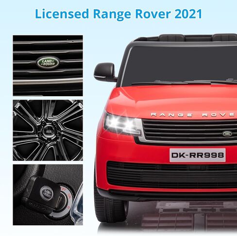 GAOMON 24V 2-Seater Land Rover Ride On Car Toy مع جهاز تحكم عن بعد للوالدين، 3 سرعات، موسيقى لاسلكية، مشغل MP3، سيارة كهربائية للأطفال الذين تتراوح أعمارهم بين 37-95 مترًا، أسود in Saudi Arabia