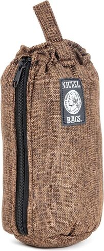أكياس النيكل مبطن الرباط واق من المطر أنبوب | حقيبة دفل شديدة التحمل مع جزء خارجي من القنب الواقي لنقل الزجاج (18 بوصة، أسود) in Saudi Arabia