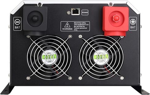 Ampinvt 6000W Peak 18000W عاكس موجة جيبية نقية، 24VDC إلى 120V 240V مخرج مرحلة مقسمة، مع شاحن بطارية تيار متردد، نظام طاقة منخفض التردد خارج الشبكة، بطارية ليثيوم مغمورة بالجل الغلق in Kuwait