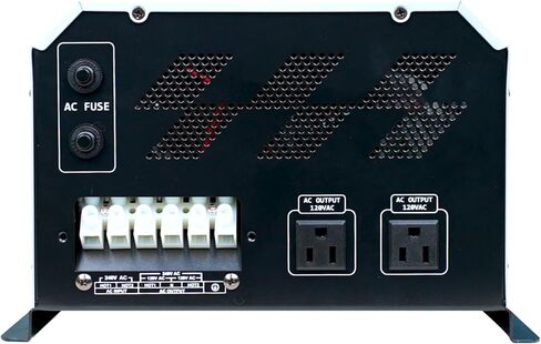 Ampinvt 6000W Peak 18000W عاكس موجة جيبية نقية، 24VDC إلى 120V 240V مخرج مرحلة مقسمة، مع شاحن بطارية تيار متردد، نظام طاقة منخفض التردد خارج الشبكة، بطارية ليثيوم مغمورة بالجل الغلق in Kuwait