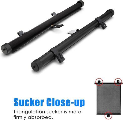 Twilight Garage 2 حزمة قابلة للسحب نافذة السيارة الشمس الظل الأسطوانة أعمى حامي الشاشة ظلال الشمس الجانبية للأطفال الرضع، كتل شاشة نافذة السيارة الطفل اكسسوارات السفر سيارة in Kuwait