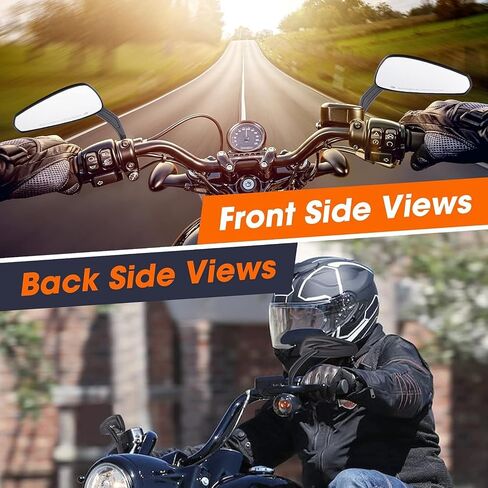 KEMIMOTO Street Glide Mirrors Motorcycle Rear View Mirrors Long Stem Compatible with Dyna Softail Sportster Road King Electra Glide Road Glide Sport Glide 1982-2024 Teardrop Chrome in Saudi Arabia