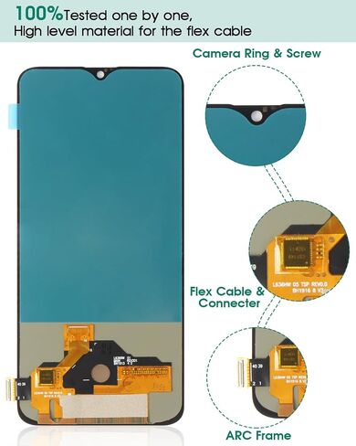 OLED for Oneplus 6T Screen Replacement for Oneplus 6T LCD Digitizer Repair Kits for Oneplus A6010 A6013 Touch Screen Display Assembly Replacement Black (with Fingerprint) in Saudi Arabia