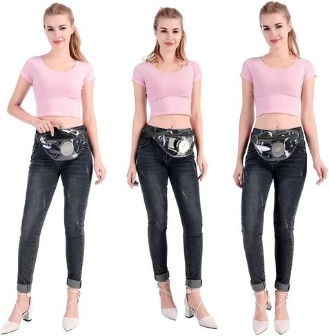 حقيبة Y&R Direct Clear Fanny Pack معتمدة للنساء والرجال، حقيبة شفافة ومحفظة شفافة للحفلات الرياضية والحفلات الراقصة in Kuwait