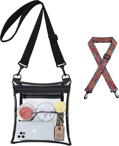 Clear Bag Stadium Approved - TPU Clear Crossbody Bag for Women, Clear Purse for Concerts, Festivals, Sports Events in Saudi Arabia
