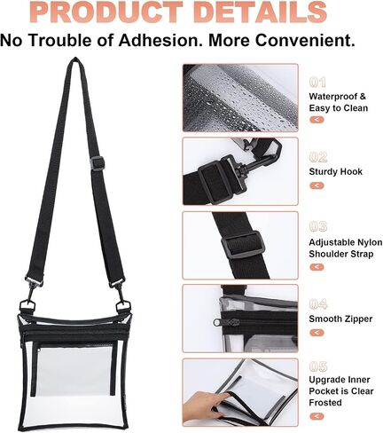 Clear Bag Stadium Approved - TPU Clear Crossbody Bag for Women, Clear Purse for Concerts, Festivals, Sports Events in Saudi Arabia