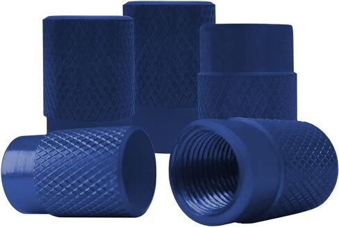 5 Pcs Car Tire Valve Stem Caps, Aluminum Tire Valve Stem Caps, Dust Proof with O Rubber Seal, Universal for Cars, SUVs, Bike, Trucks and Motorcycles (Blue) in Saudi Arabia