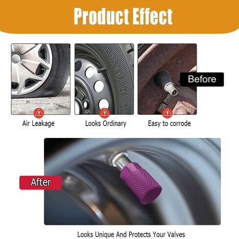 5 Pcs Car Tire Valve Stem Caps, Aluminum Tire Valve Stem Caps, Dust Proof with O Rubber Seal, Universal for Cars, SUVs, Bike, Trucks and Motorcycles (Blue) in Saudi Arabia