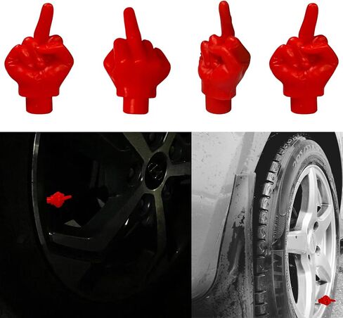 8pcs Valve Stem Caps, Tire Valve Caps Tire Valve Stem for Car Motorcycle Truck SUV and Bike, Black, Green in Saudi Arabia
