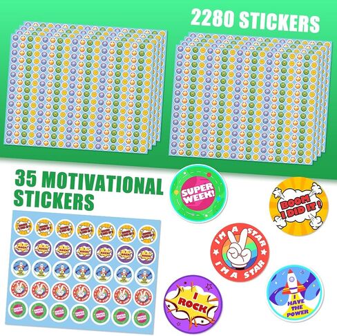 Chores Chart Behavior Reward Chart for Kids Magnetic Routine Chart with 26 Chore Charts 2280 Stickers 35 Motivational Stickers Potty Training Chart Motivate Responsibility Good Habits in Kuwait