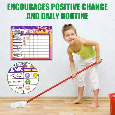 Chores Chart Behavior Reward Chart for Kids Magnetic Routine Chart with 26 Chore Charts 2280 Stickers 35 Motivational Stickers Potty Training Chart Motivate Responsibility Good Habits in Kuwait